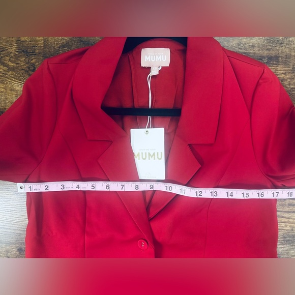 NWT Show Me Your Mumu Red Major Blazer SIze XS - Picture 3 of 10